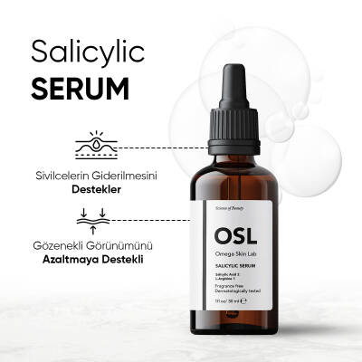 OSL Omega Skin Lab Yağlı ve Karma Ciltler Için Salsilik Asit İçeren Akne ve Gözenek Serumu 30ml - 3