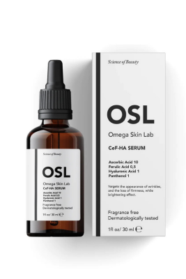 OSL Omega Skin Lab Yaşlanma Karşıtı, Cilt Aydınlatıcı ve Nemlendirici Serum - Cef-Ha Serum 30ml - 1