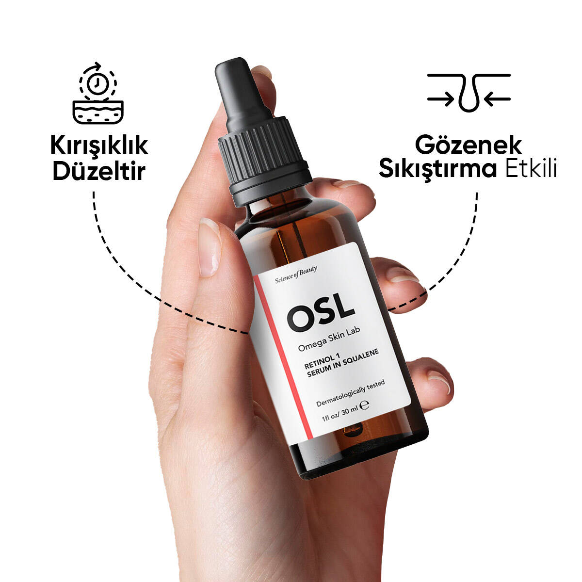 OSL Omega Skin Lab Yaşlanma Karşıtı Retinol Gece Serumu - Retinol 1 Serum In 30ml - 4