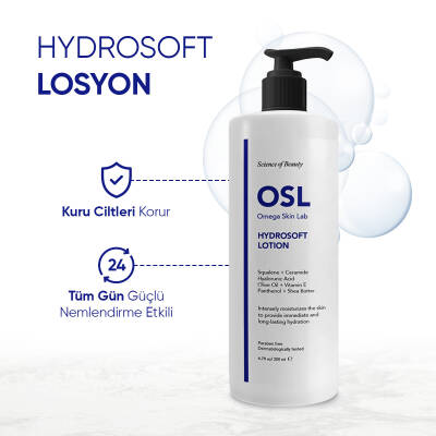 OSL Omega Skin Lab Yüz ve Vücut Için Nemlendirici Losyon - Hydrosoft Lotion 200ml - 2