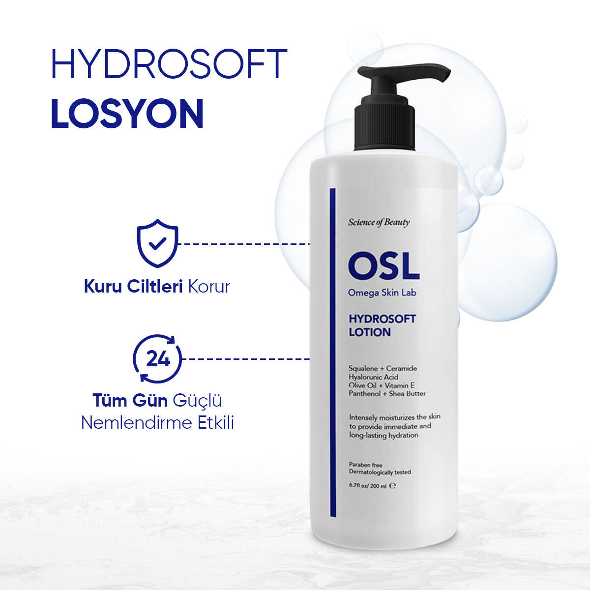 OSL Omega Skin Lab Yüz ve Vücut Için Nemlendirici Losyon - Hydrosoft Lotion 200ml - 2