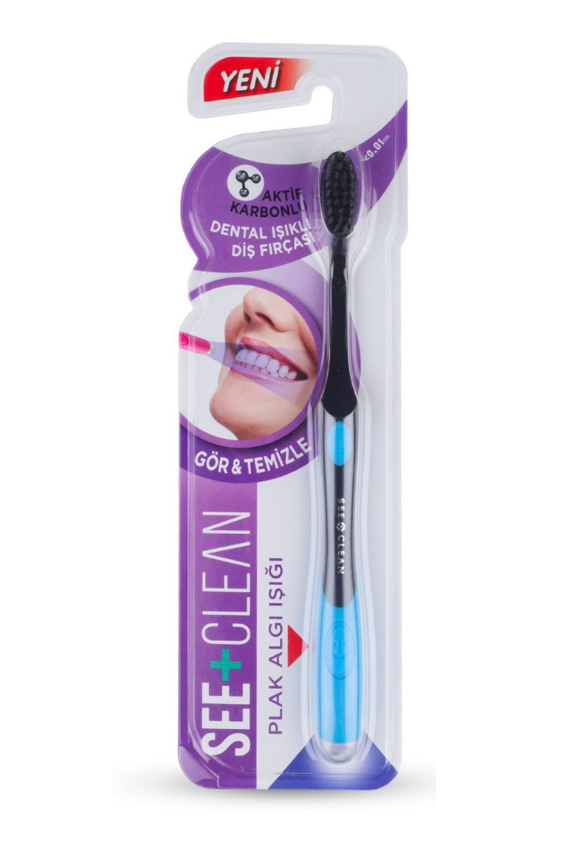 See Clean Plak Algılı Işıklı Diş Fırçası Mavi - 1