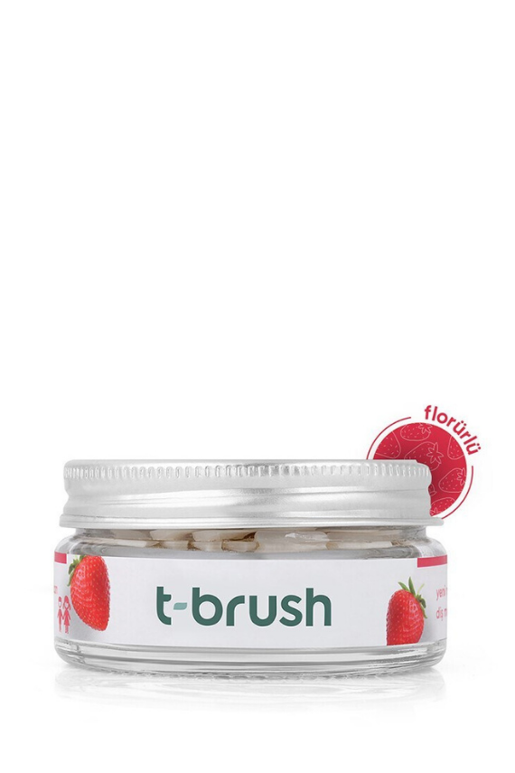 T-Brush Çilek Aromalı Çocuklara Özel Diş Macunu Florürlü 90 Adet - 1