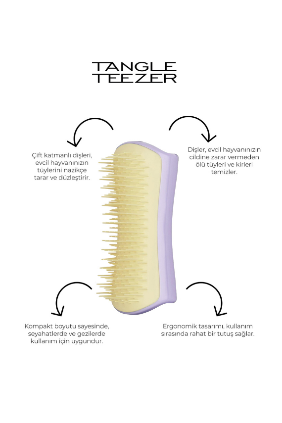 Tangle Teezer Pet Teezer Detangling Small Lilac Yellow Köpek Bakım Fırçası - 2