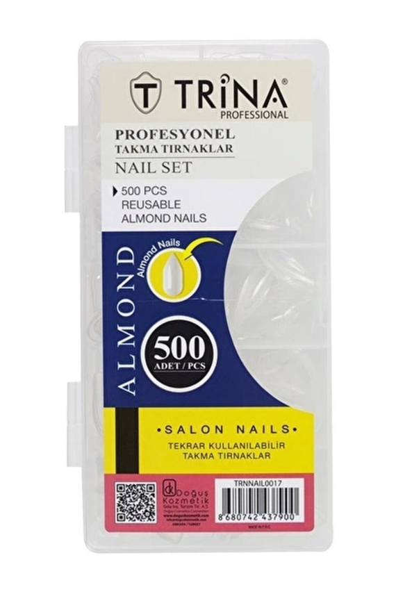 Trina Almond Takma Tırnaklar 500 Adet TRNNAIL0017 - 1