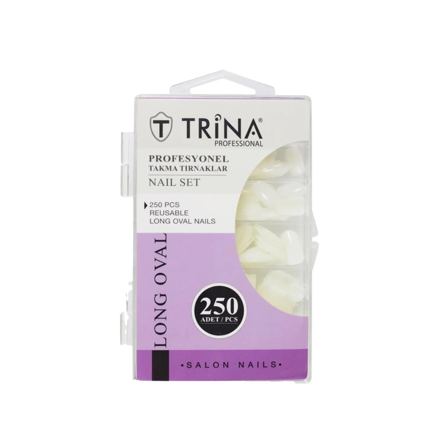 Trina Long Oval Takma Tırnaklar 250 Adet TRNNAIL0008 - 1