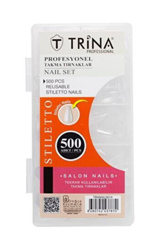 Trina Stiletto Takma Tırnaklar 500 Adet TRNNAIL0014 - 1