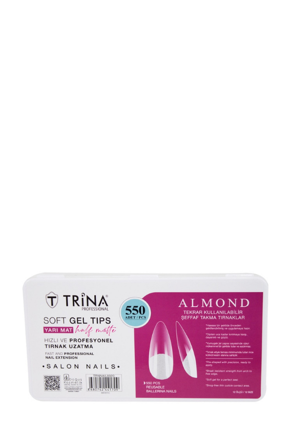 Trina Yarı Mat Soft Jel Takma Tırnak Almond 550 Adet TRNNAIL0020 - 1