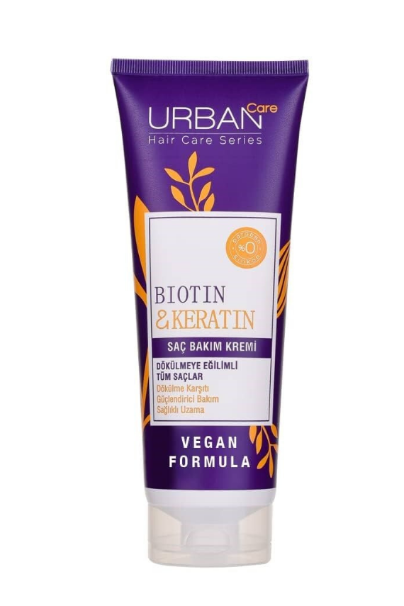 URBAN Care Biotin & Keratin Dökülmeye Eğilimli Saçlara Özel Sülfatsız Bakım Kremi 250 ml - 1