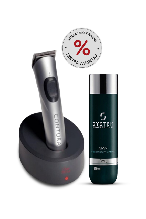 Wella System Professional Contura Tıraş Makinesi ve Kepek Önleyici Şampuan 250 ml Set - 1